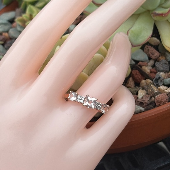 Natural Morganite 1.07 carat Designer 14k Rose Gold over Sterling Size 5 & 8 - Picture 3 of 15